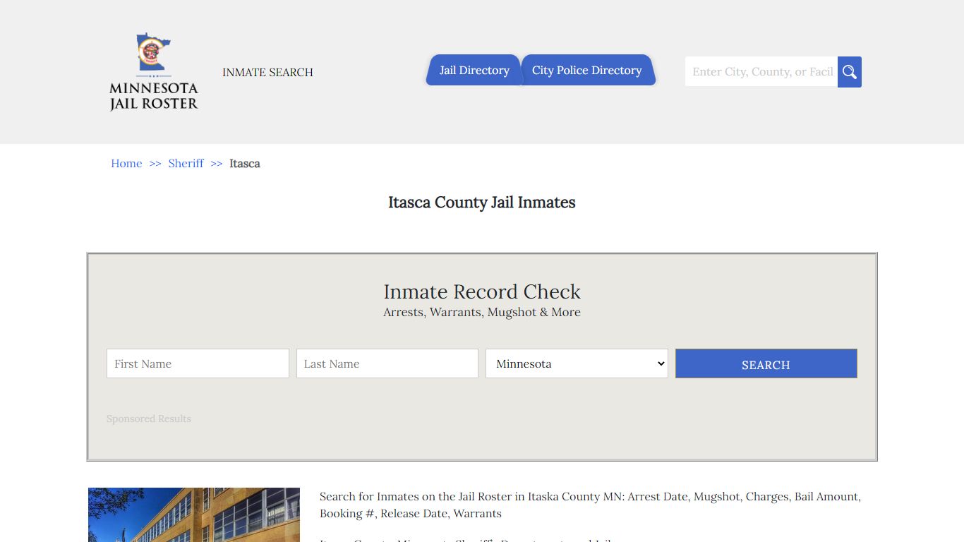 Itasca County Jail Inmates | Jail Roster Search