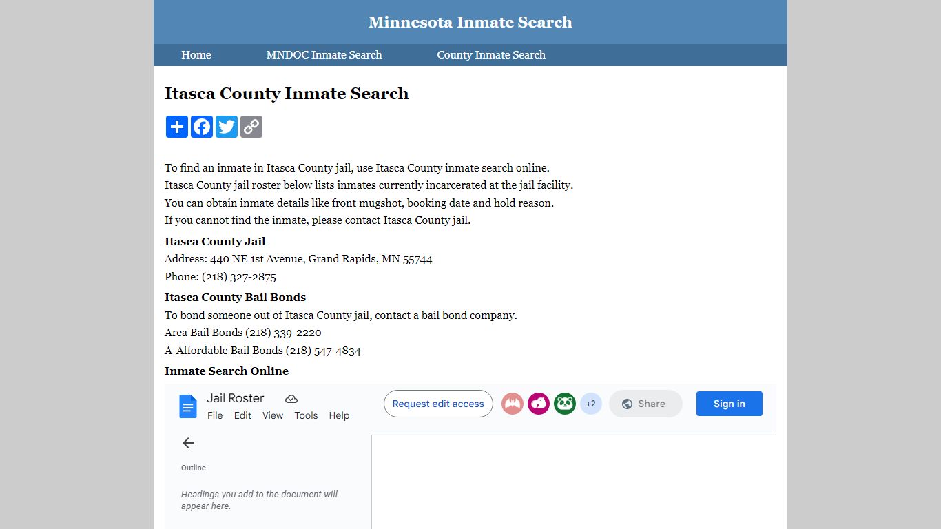 Itasca County Inmate Search